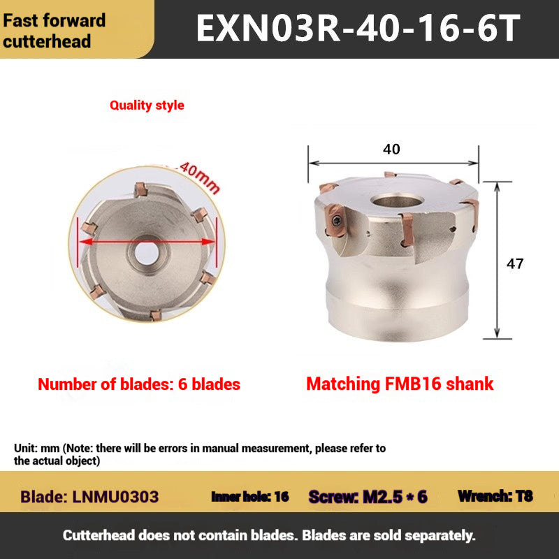 1113-EXN03R fast feed milling cutter disk Toshiba double-sided open roughness internal coolant water discharge milling cutter disk LNMU0303 milling cutter blade Shandong Denso Pricision Tools Co.,Ltd.